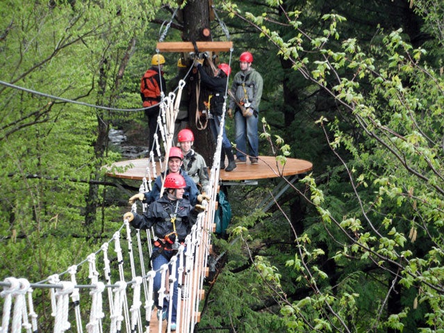 vermont bridge zip line