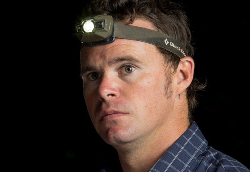 headlamp flashlight gear guy joe jackson outside outside magazine outside online gear shed Darin McQuoid bright medic petzl Light and Motion Black Diamond storm