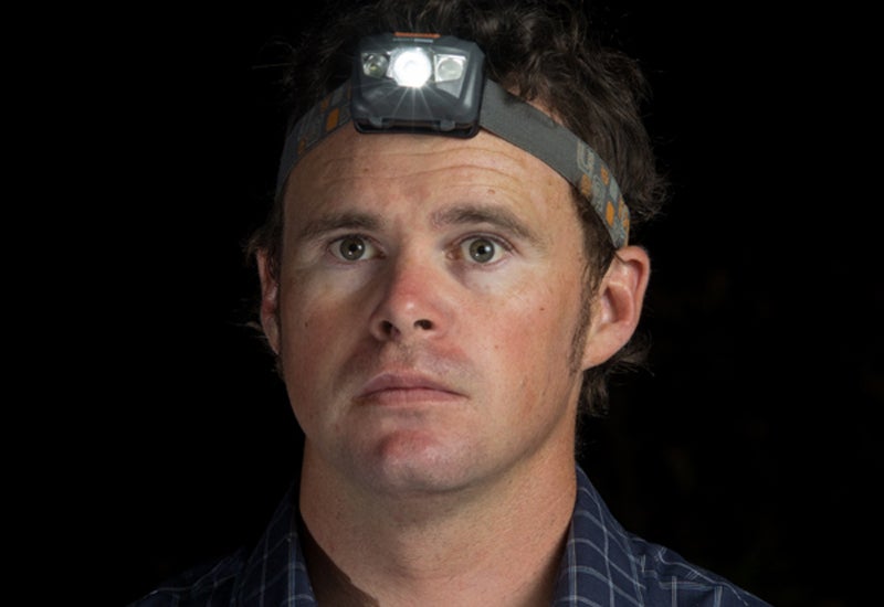 headlamp flashlight gear guy joe jackson outside outside magazine outside online gear shed Darin McQuoid bright medic petzl Light and Motion Black Diamond storm