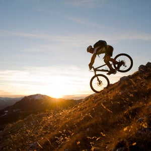 Mountain Biking Moody Sky cycling Night Holiday Bicycle jump Exercising Silhouette Extreme Sports estimate Men Cycle Nature Sun Sunset Macro Grass Plant Sport Action Freedom Horizontal Moving Down