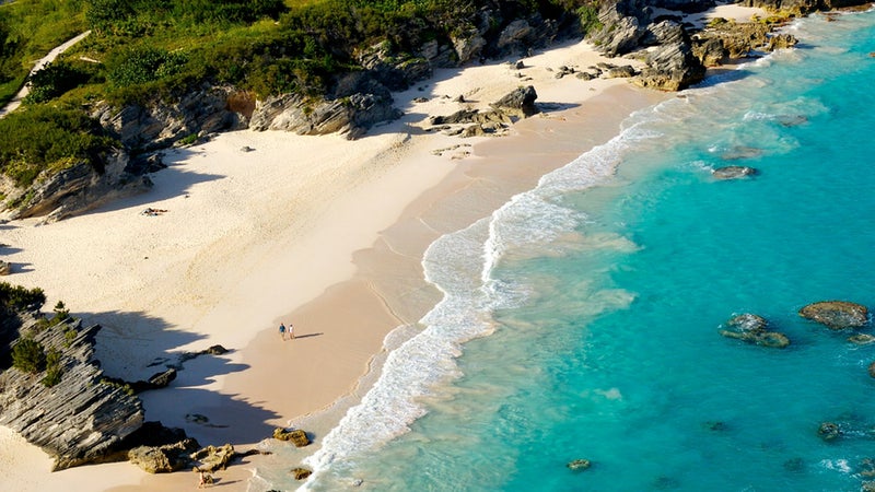 Wide-open Bermuda beach.