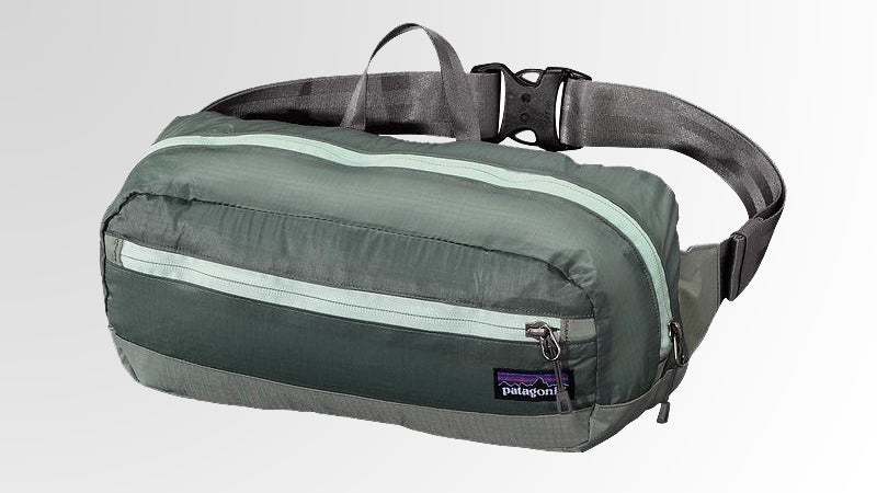 Patagonia Lightweight Travel Hip Pack fanny pack waist pack hip pack hawaiian print suede and nylon two-tone ripstop mesh pockets matthew mcconaughey outside outside magazine outside online joe jackson gear guy gear shed gear test