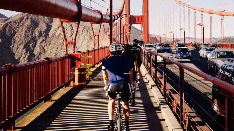 Marin-bound on the Golden Gate Bridge.
